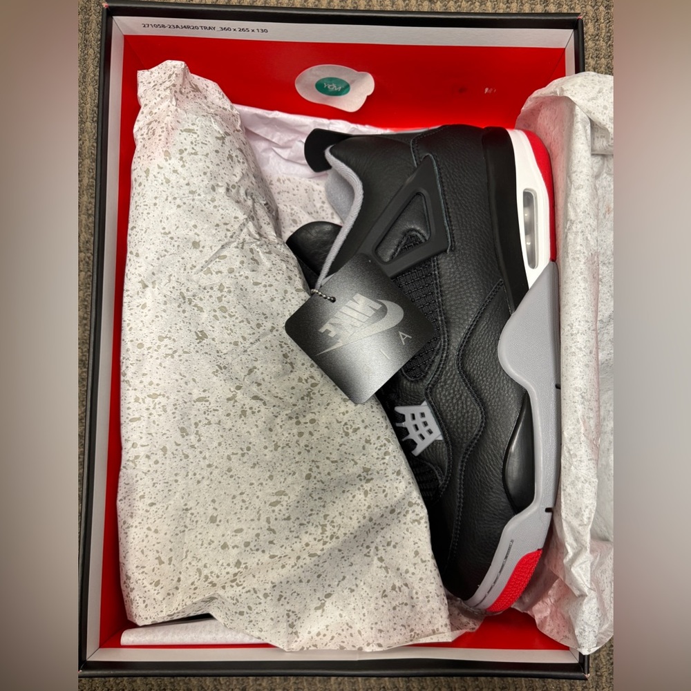 Air Jordan 4 IV Retro Reimagined “BRED” NIKE Brand New Men’s Size 13 FV5029-006 - Picture 1 of 11